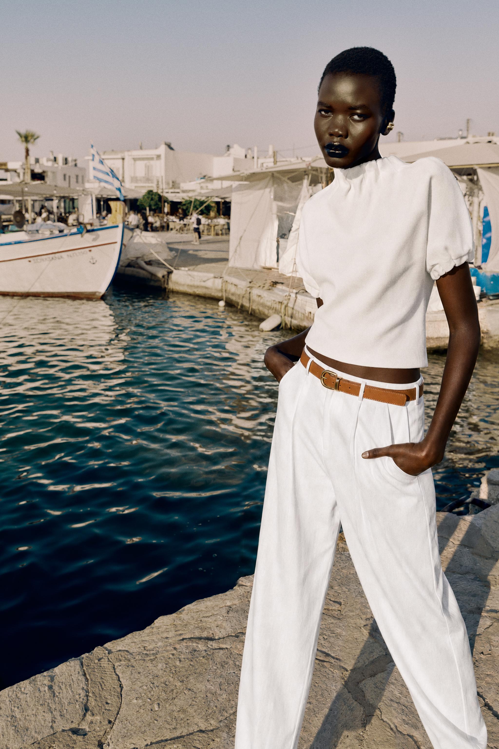 PANTALON EN LIN AVEC CEINTURE